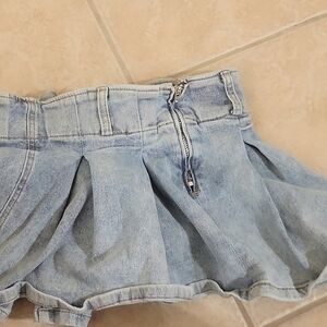 Light Blue Denim Mini Skirt